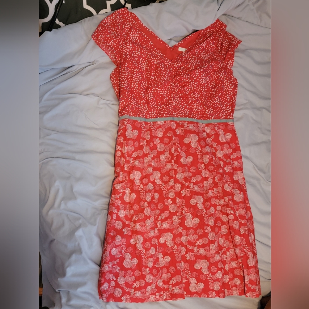Boden Red Floral Dress